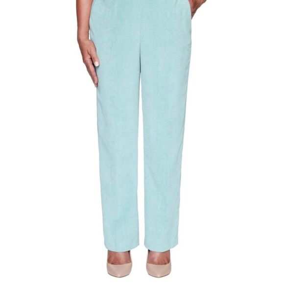 Alfred Dunner Women’s Size 12 Plush Ave Pants in Seafoam Green - Picture 7 of 8